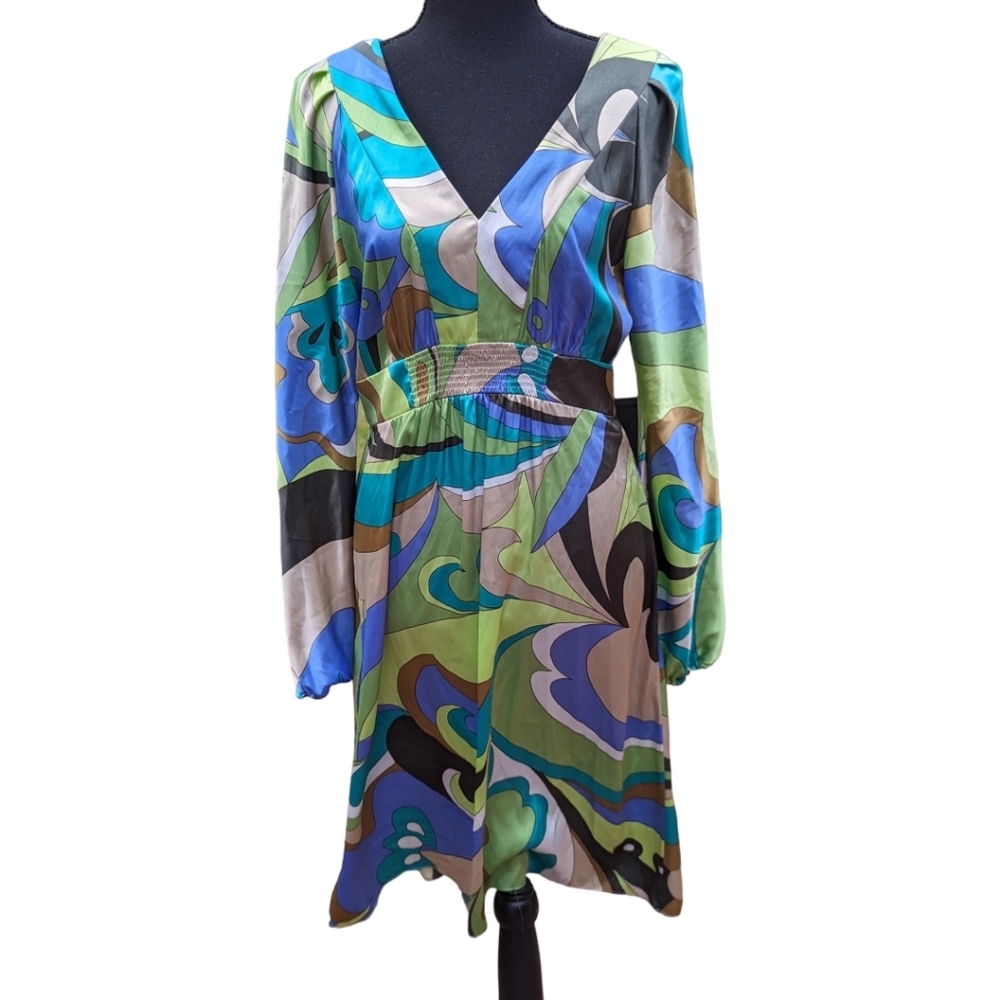SUZI CHIN Colorful‎ Dress just in time for spring Sz 4